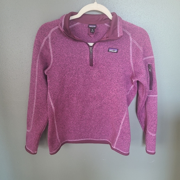 Girl's Patagonia 1/4 Zip Better Sweater, Size XL - Picture 2 of 4
